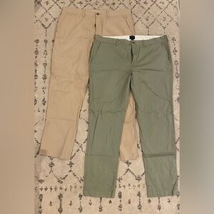 BUNDLE of 2 pairs men’s lightweight chinos. J Crew and Joseph Aboud